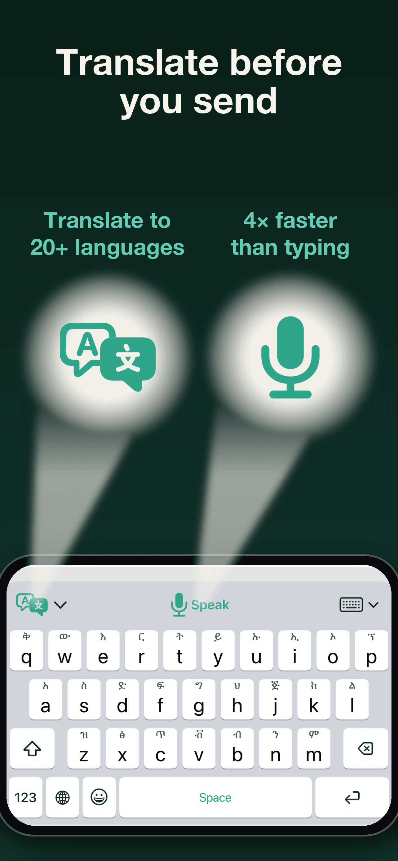Translate before you send, right in the keyboard